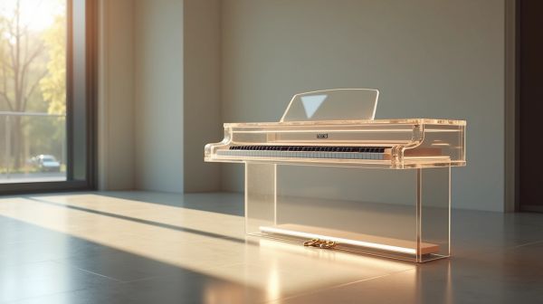 Piano plexiglas : alliez design contemporain et acoustique de qualité